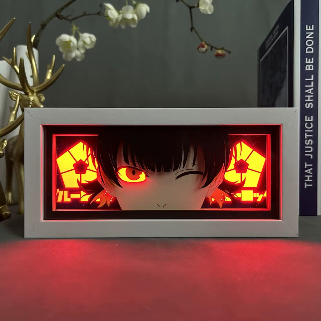 Anime Light Box Meguru Bachira Blue Lock for Gamer Room Decoration Manga Table Desk Lamp Anime Blue Lock Lightbox Eyes Face