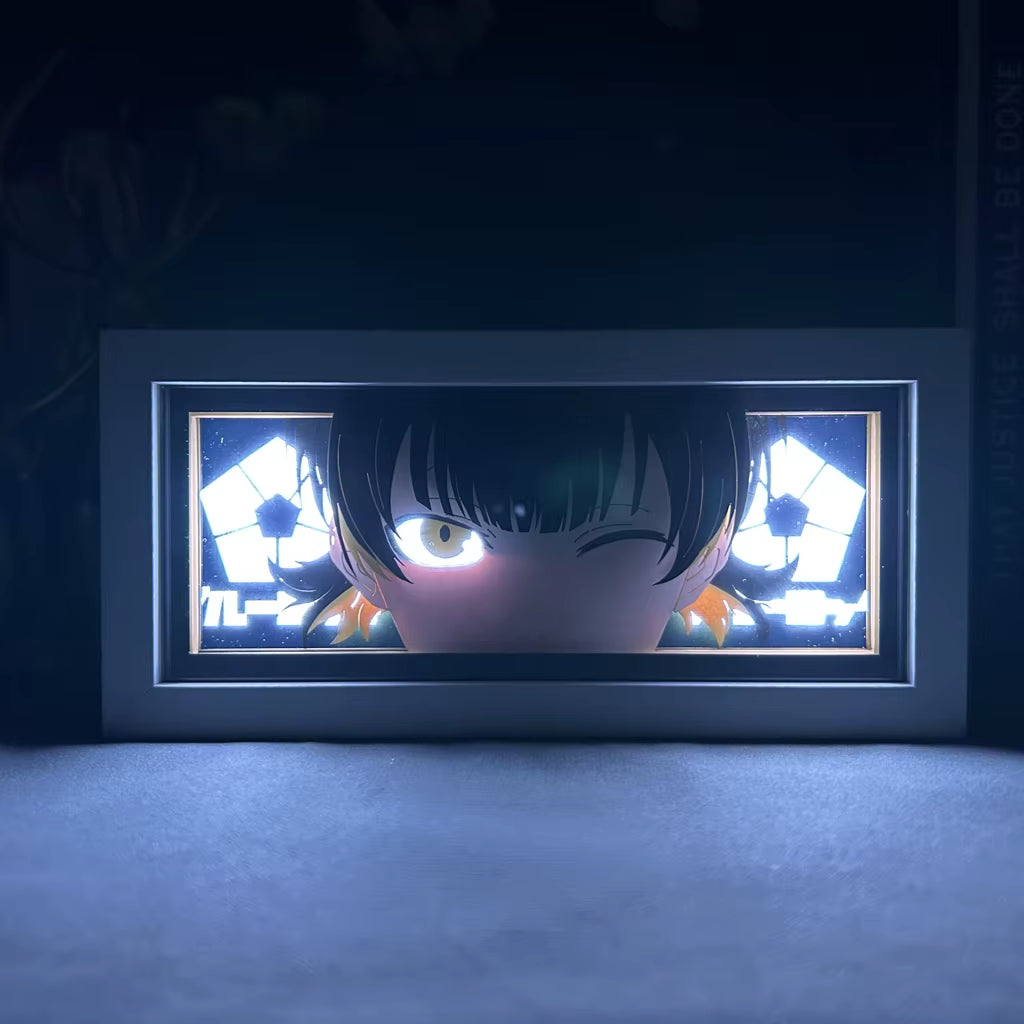 Anime Light Box Meguru Bachira Blue Lock for Gamer Room Decoration Manga Table Desk Lamp Anime Blue Lock Lightbox Eyes Face