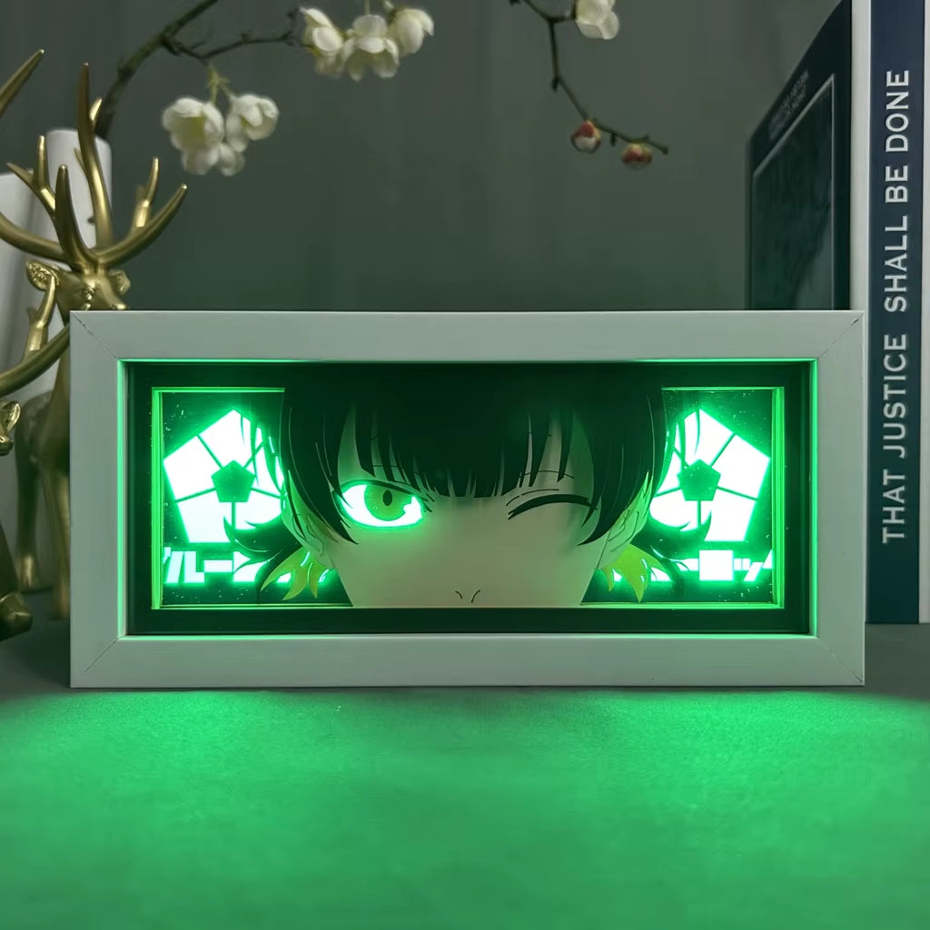 Anime Light Box Meguru Bachira Blue Lock for Gamer Room Decoration Manga Table Desk Lamp Anime Blue Lock Lightbox Eyes Face