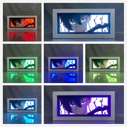 Solo Leveling Sung Jin Woo Anime Light Box for Bedroom Decor Desk Manga Lightbox Kids Birthday Gift Desk Lamps Led Night Light