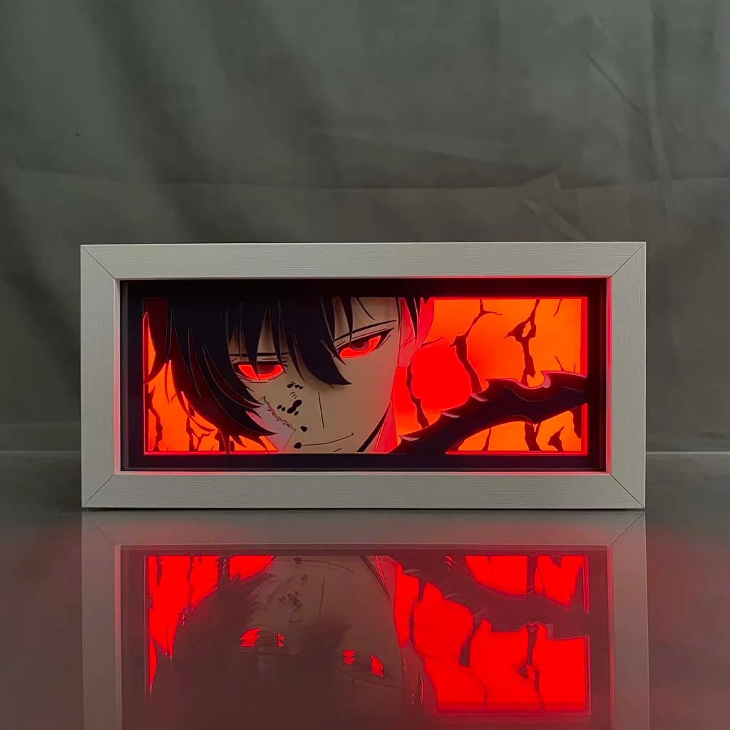 Solo Leveling Sung Jin Woo Anime Light Box for Bedroom Decor Desk Manga Lightbox Kids Birthday Gift Desk Lamps Led Night Light