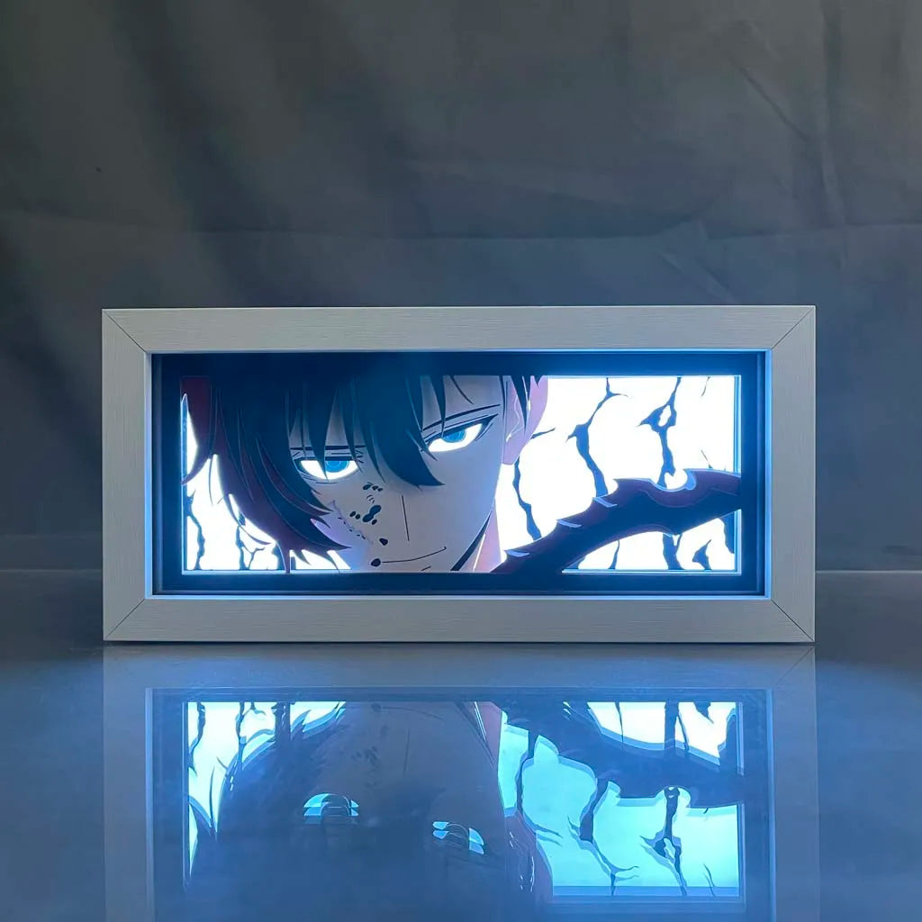 Solo Leveling Sung Jin Woo Anime Light Box for Bedroom Decor Desk Manga Lightbox Kids Birthday Gift Desk Lamps Led Night Light